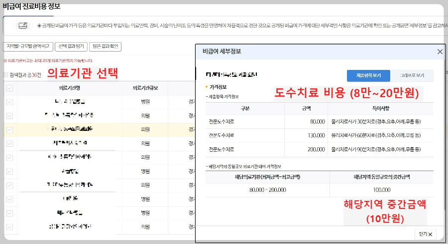도수치료-진료비-비교확인