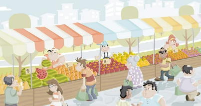 온누리상품권, 지역화폐 사용하는 시장모습