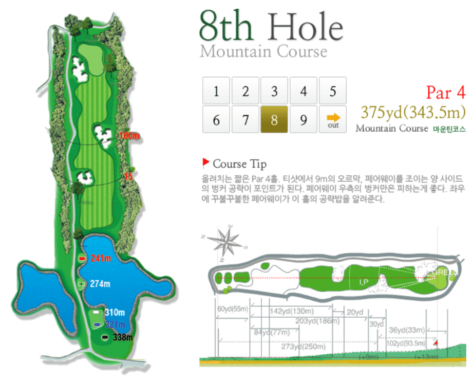 그린필드 컨트리클럽 마운틴코스 8