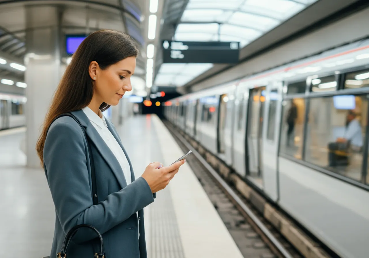 종이 노선도와 디지털 노선도를 함께 활용