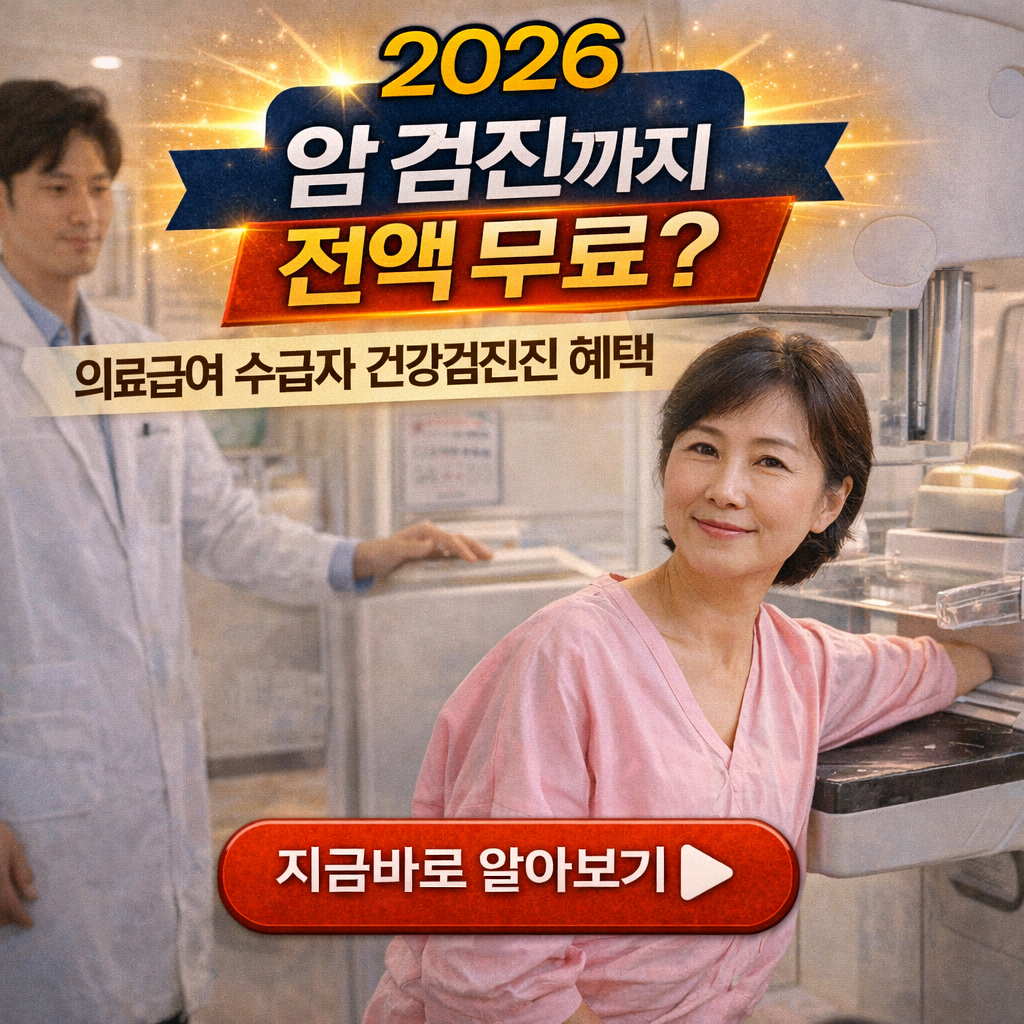 "암 검진까지 전액 무료?" 의료급여 수급자 건강검진 혜택과 절차 정리