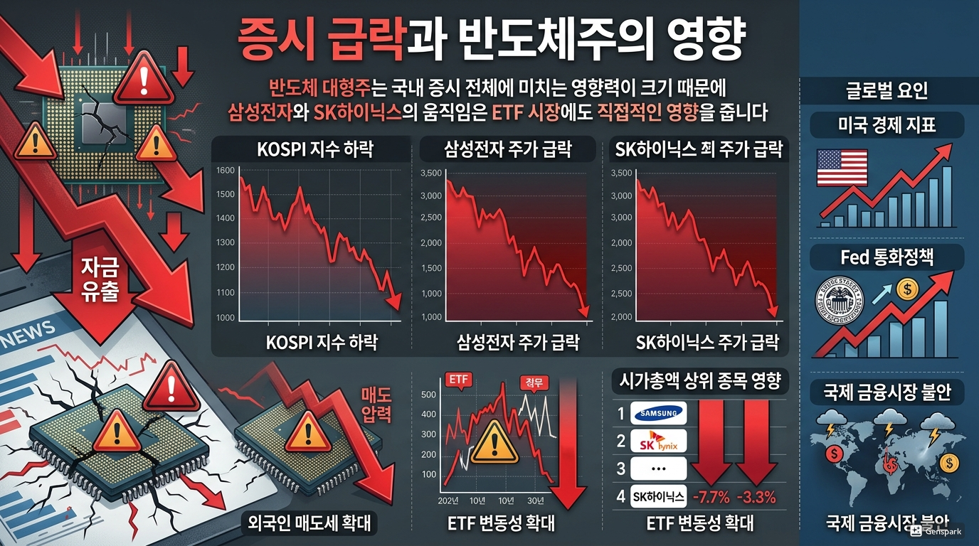 증시 급락과 반도체주의 영향