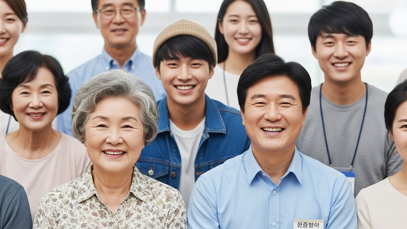 민생지원금 지원 대상인 다양한 연령층의 시민들이 활짝 웃고 있는 모습