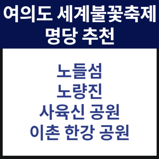 여의도 세계불꽃축제 명당 추천(노들섬, 노량진, 이촌 한강공원) 완벽 가이드