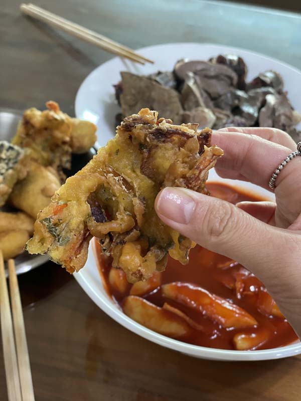 옥이떡볶이 야채튀김