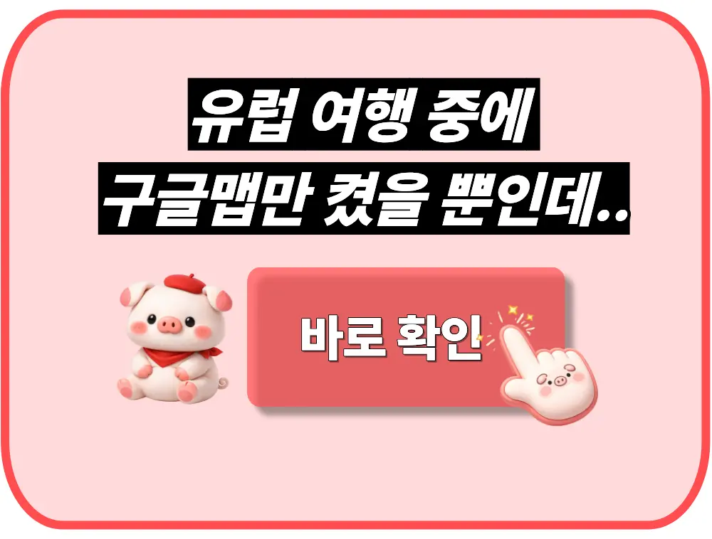 유럽 여행 구글맵만 켰을 뿐인데..
