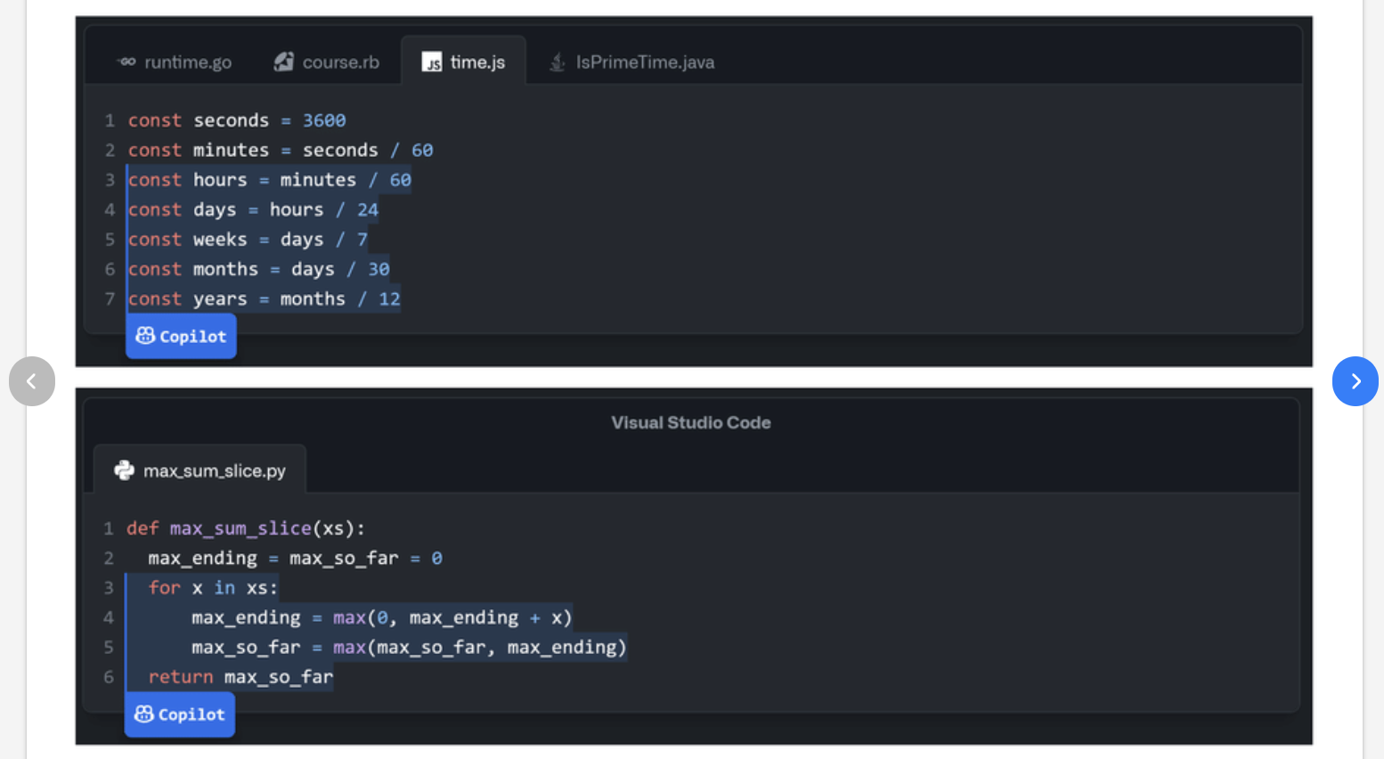 GitHub Copilot 화면 예시2