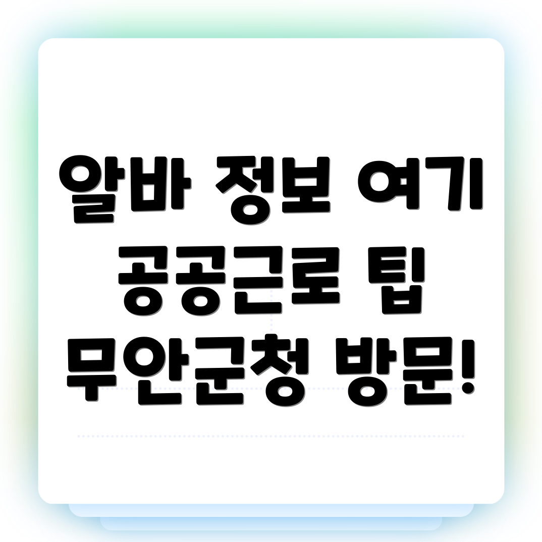 무안군청 공공근로