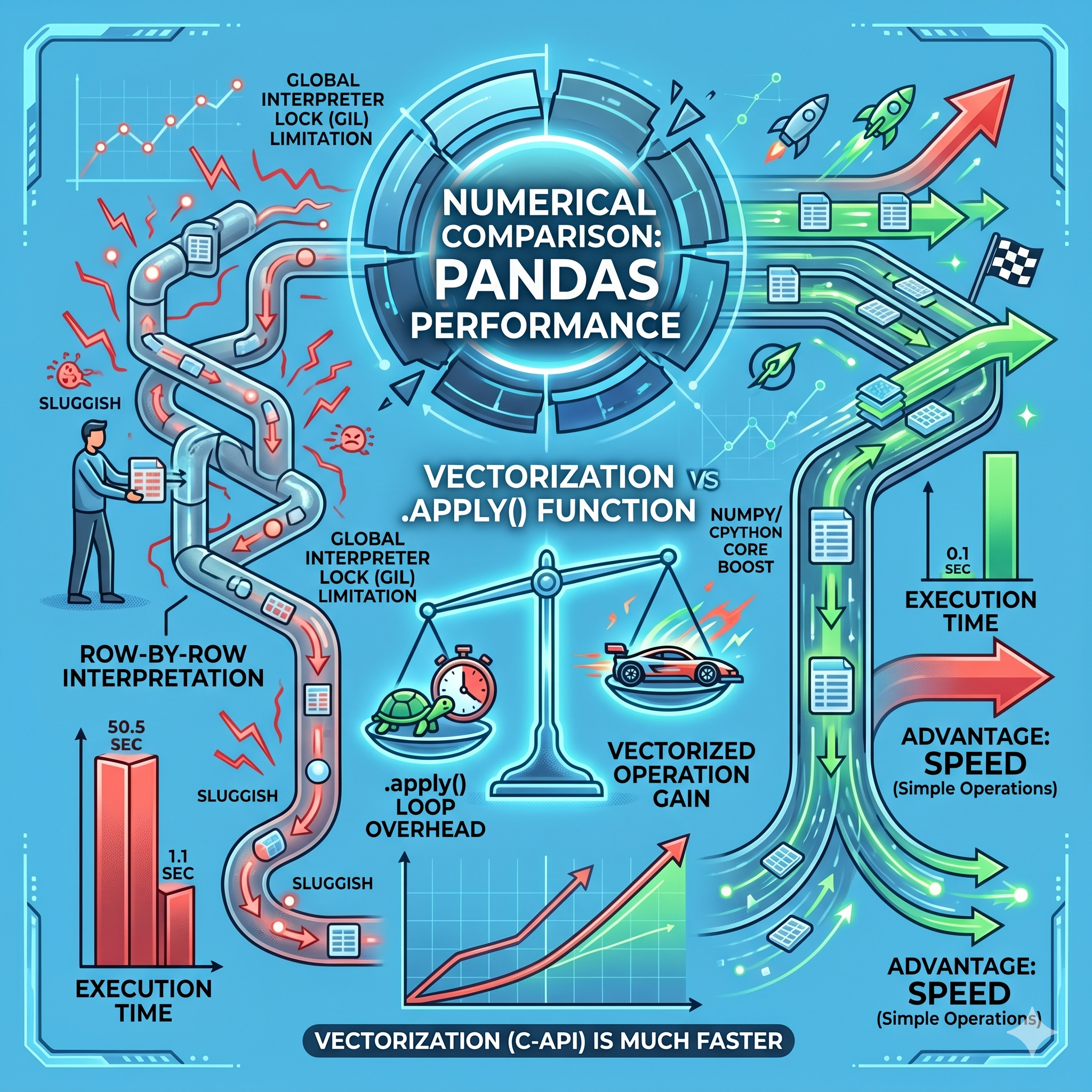 Pandas Vectorization vs apply