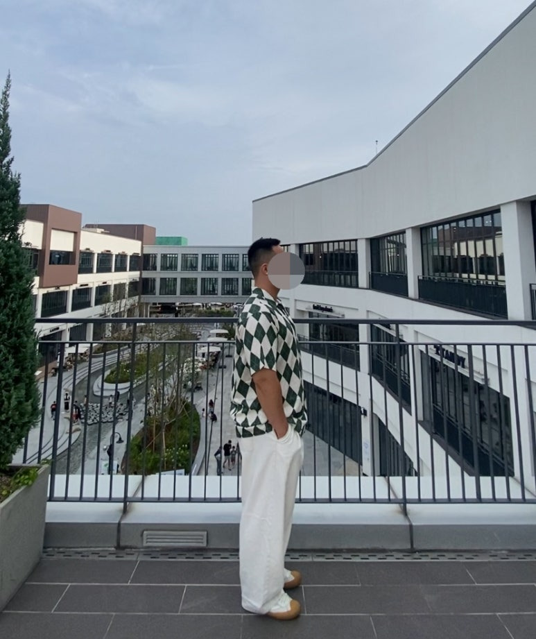 데일리룩('26. 7. 19.)아케인펑크 아가일 펑크 하프 오버사이즈 하와이안셔츠, 무신사스탠다드 와이드 벌룬팬츠, 스텔라레알레 컨버스, 서지컬스틸 팔찌, 마크-4 실버덤벨 피어싱