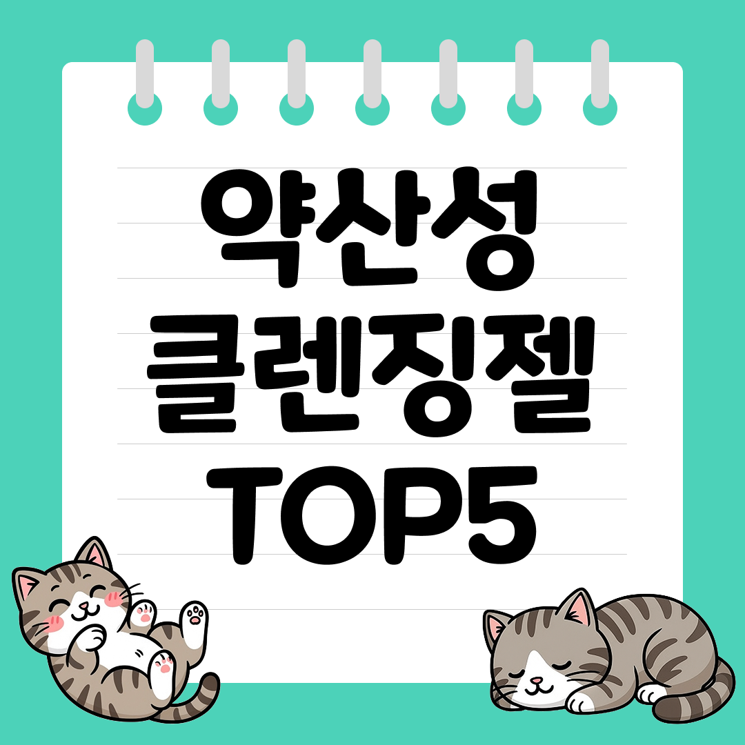 촉촉한 피부 장벽 케어, 약산성 클렌징젤 추천 순위 TOP5