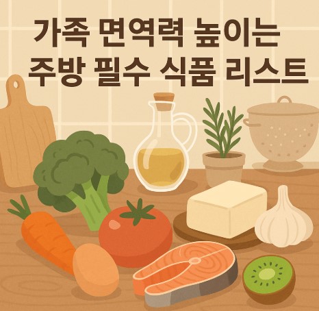 가족 면역력 높이는 주방 필수 식품 리스트 사진