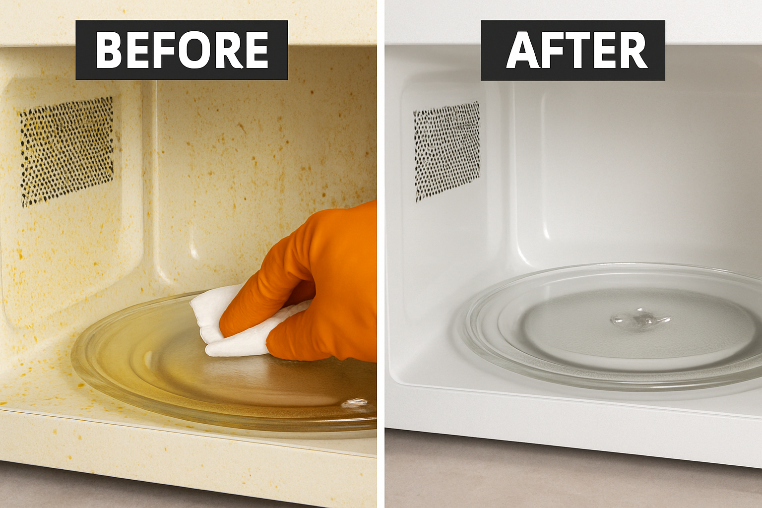 🍽️ 전자레인지 찌든 때 제거법, 5분이면 끝!