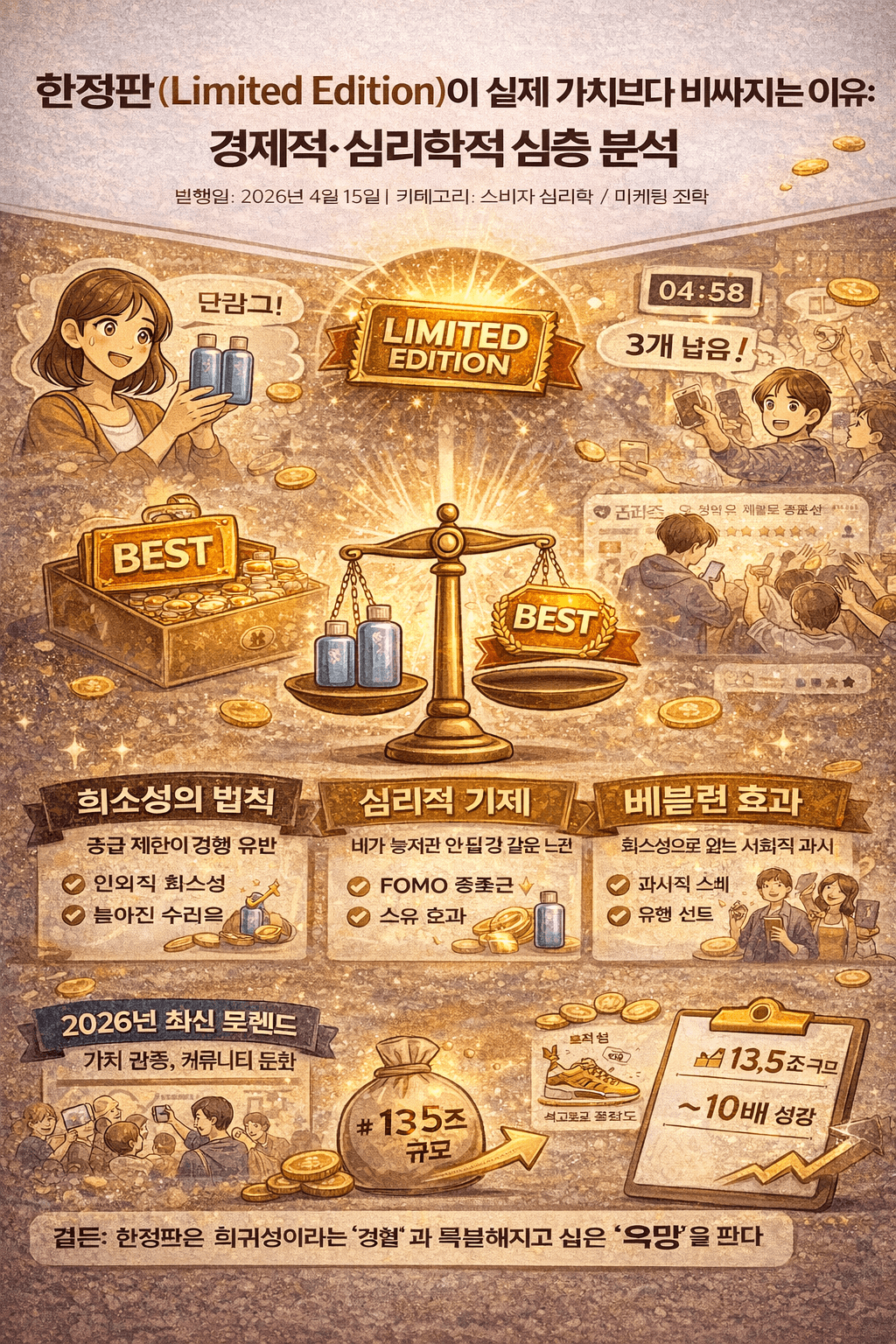 한정판이 더 비싸게 팔리는 이유 (희소성 + FOMO 완전 분석)