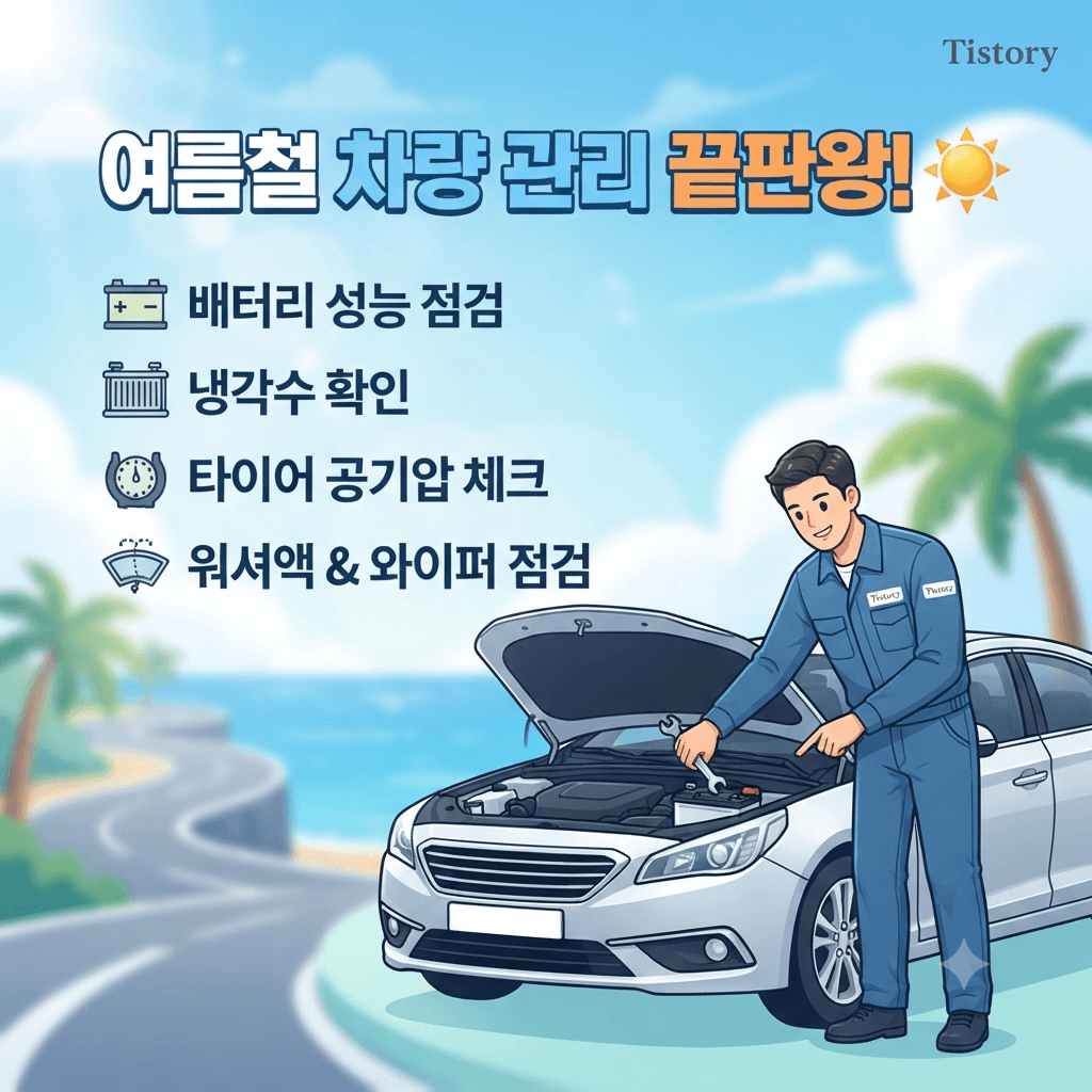 여름철 차량 관리 방법(자동차 점검 체크리스트)