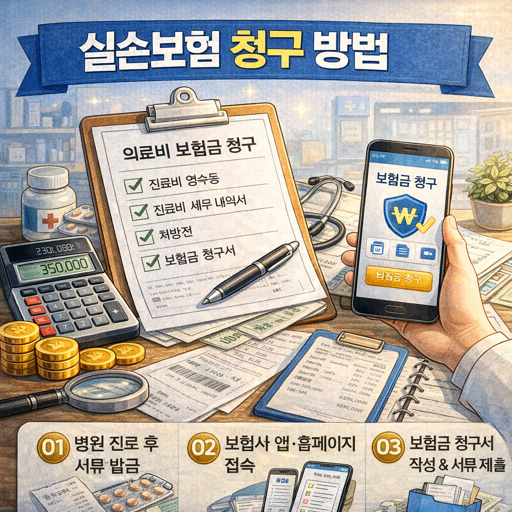 실손보험 청구 방법 관련 이미지