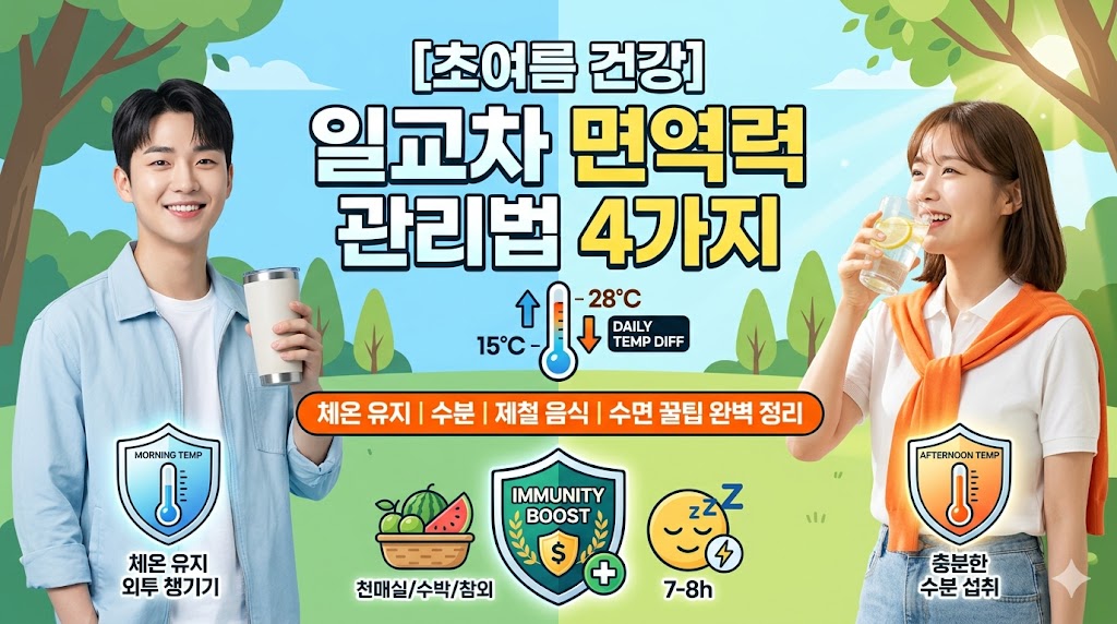 낮에는 초여름, 밤에는 쌀쌀? 환절기 일교차 맞춤 면역력 관리법 4가지