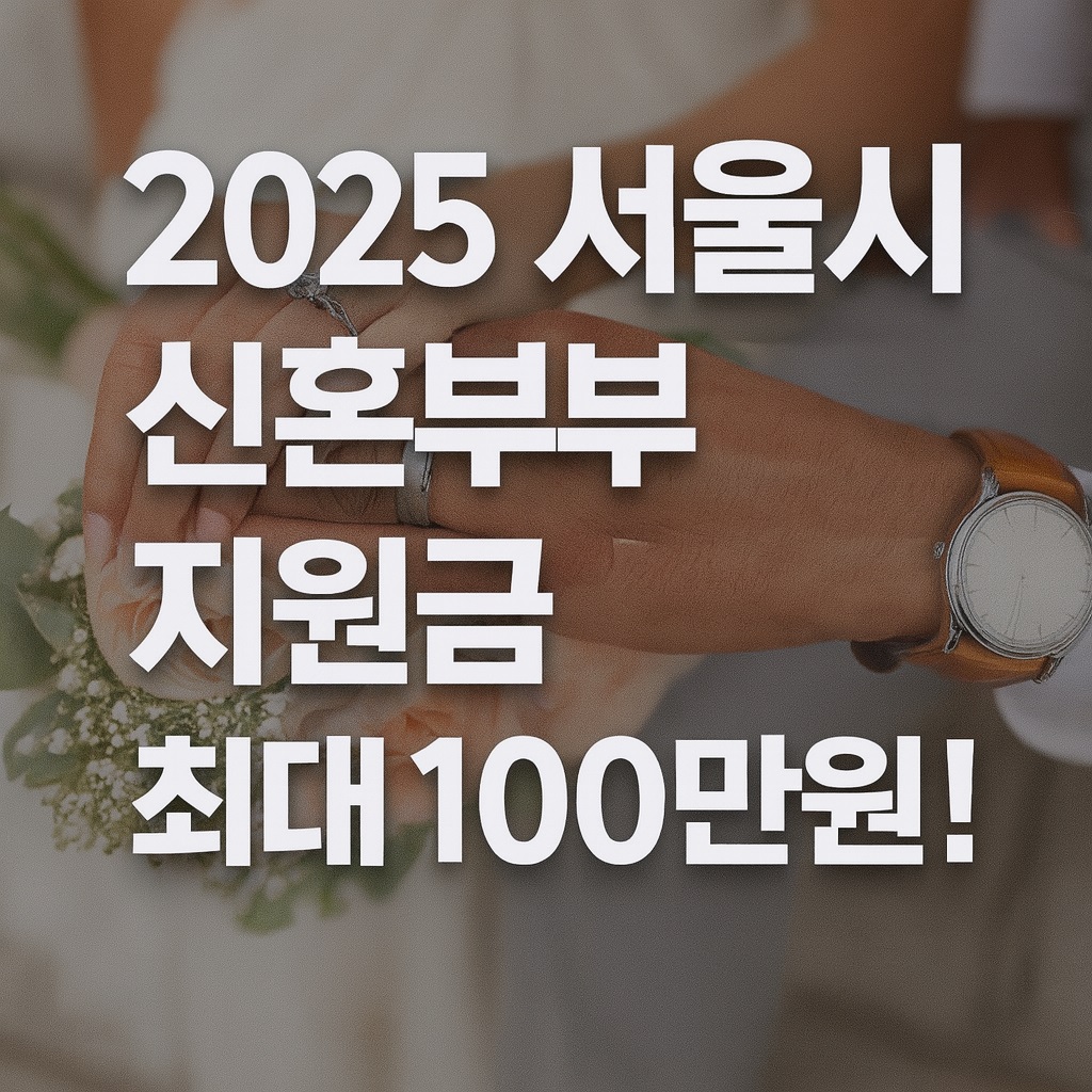서울시 신혼부부 100만원 지원금