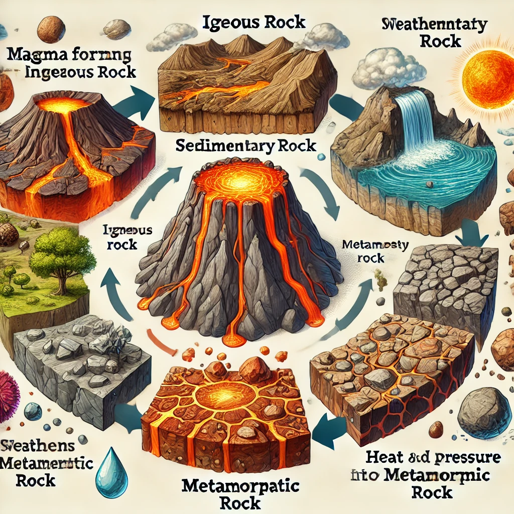 📄 지질학 시리즈 3화 &ndash; 돌, 지구의 일기장: 화성암, 퇴적암, 변성암 이야기