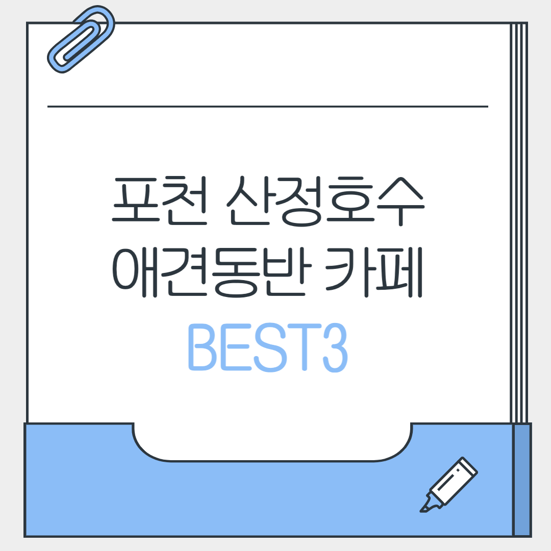 포천산정호수 애견동반 카페 Best3