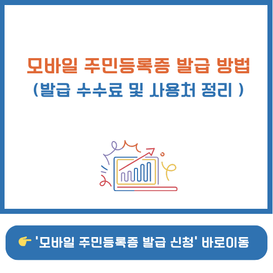 모바일 주민등록증 온라인 발급 절차 요약 이미지