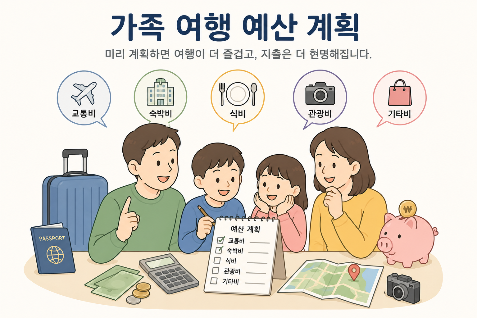 가족 여행 예산 짜는 방법