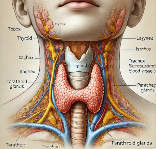 갑상선의 해부학 일러스트