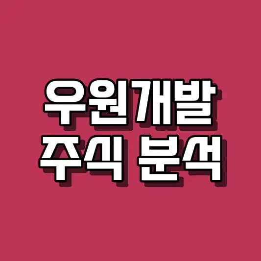 우원개발 주식 분석