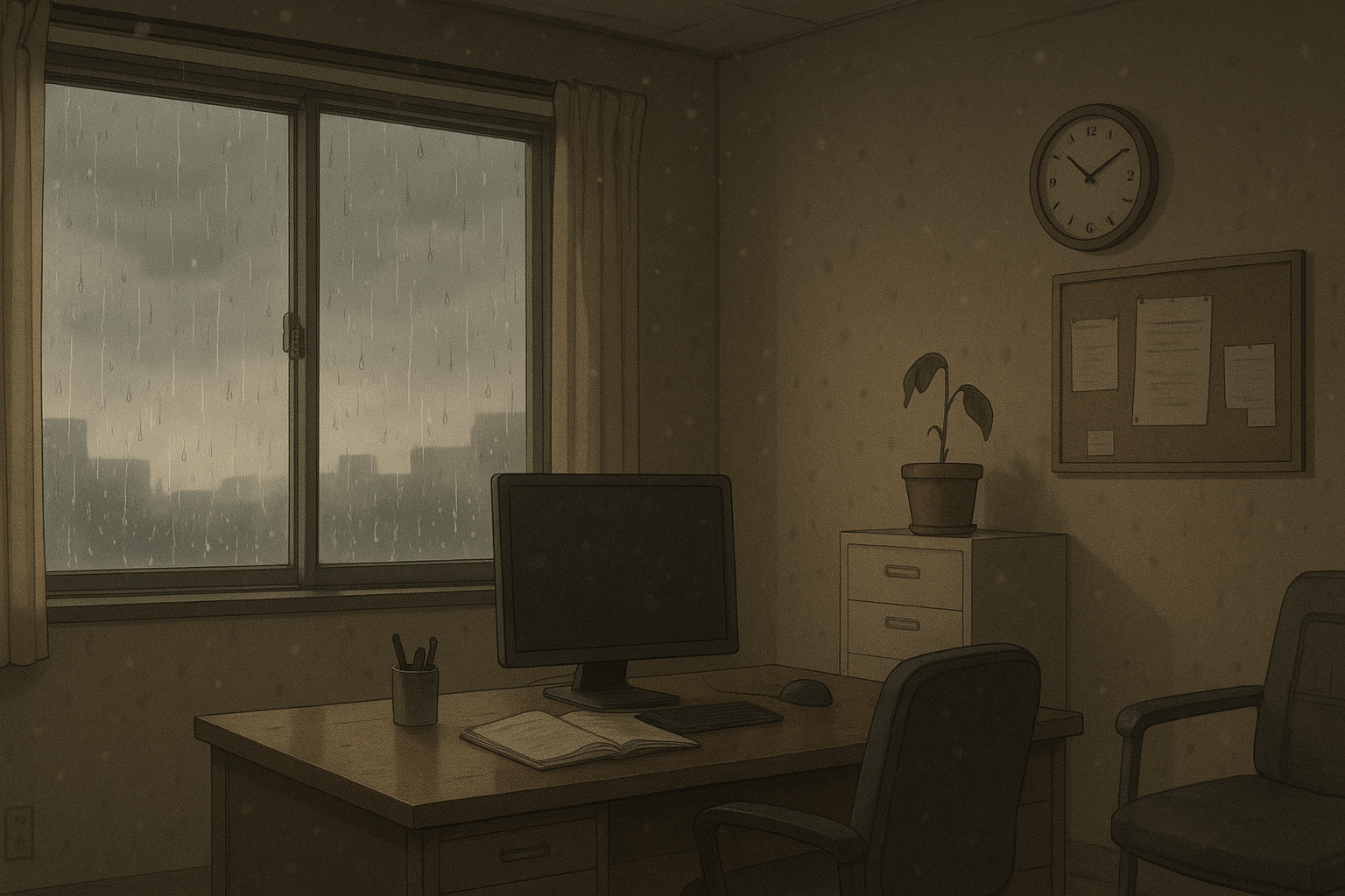 장마기간 꿉꿉함에 실내 공기질이 나빠진 사무실