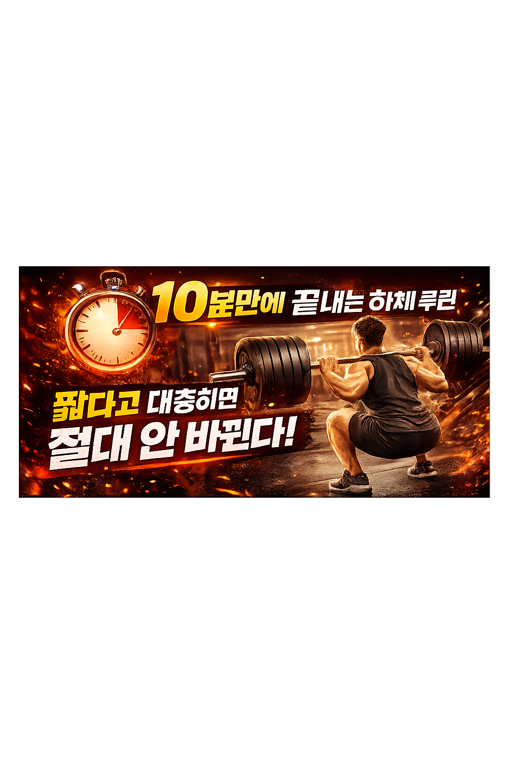 10분만에 끝내는 하체 루틴