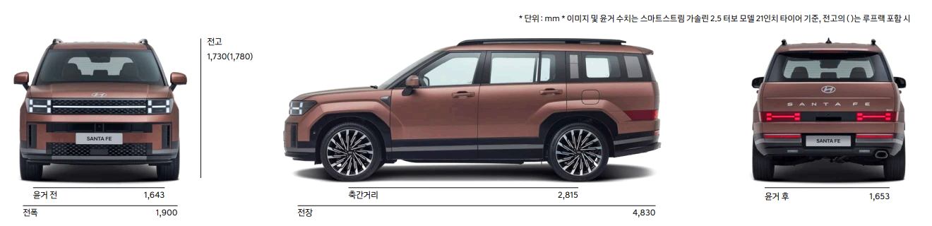 디올뉴 싼타페 제원