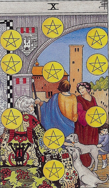 타로카드 펜타클 10