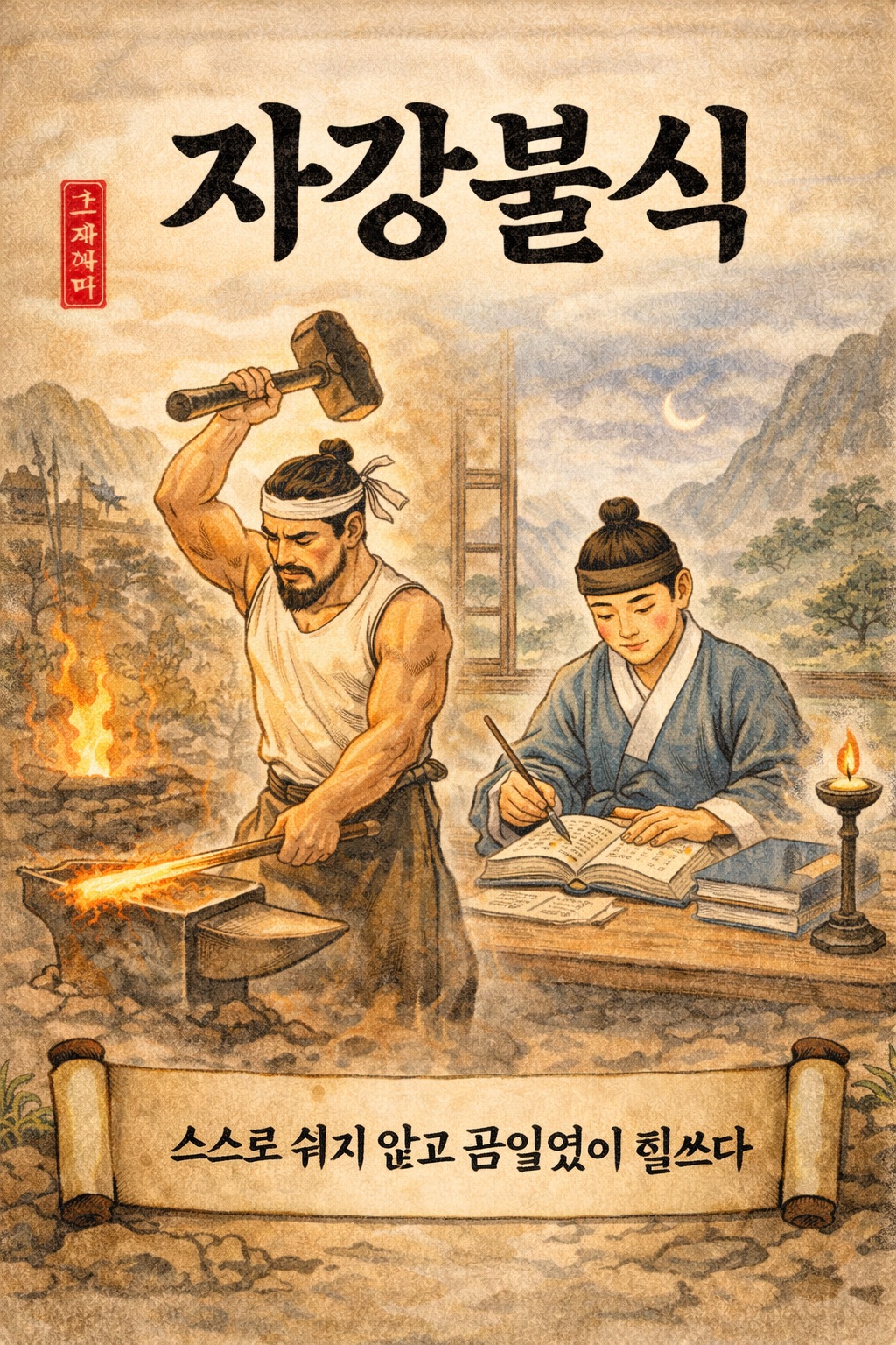 자강불식 사자성어 이미지