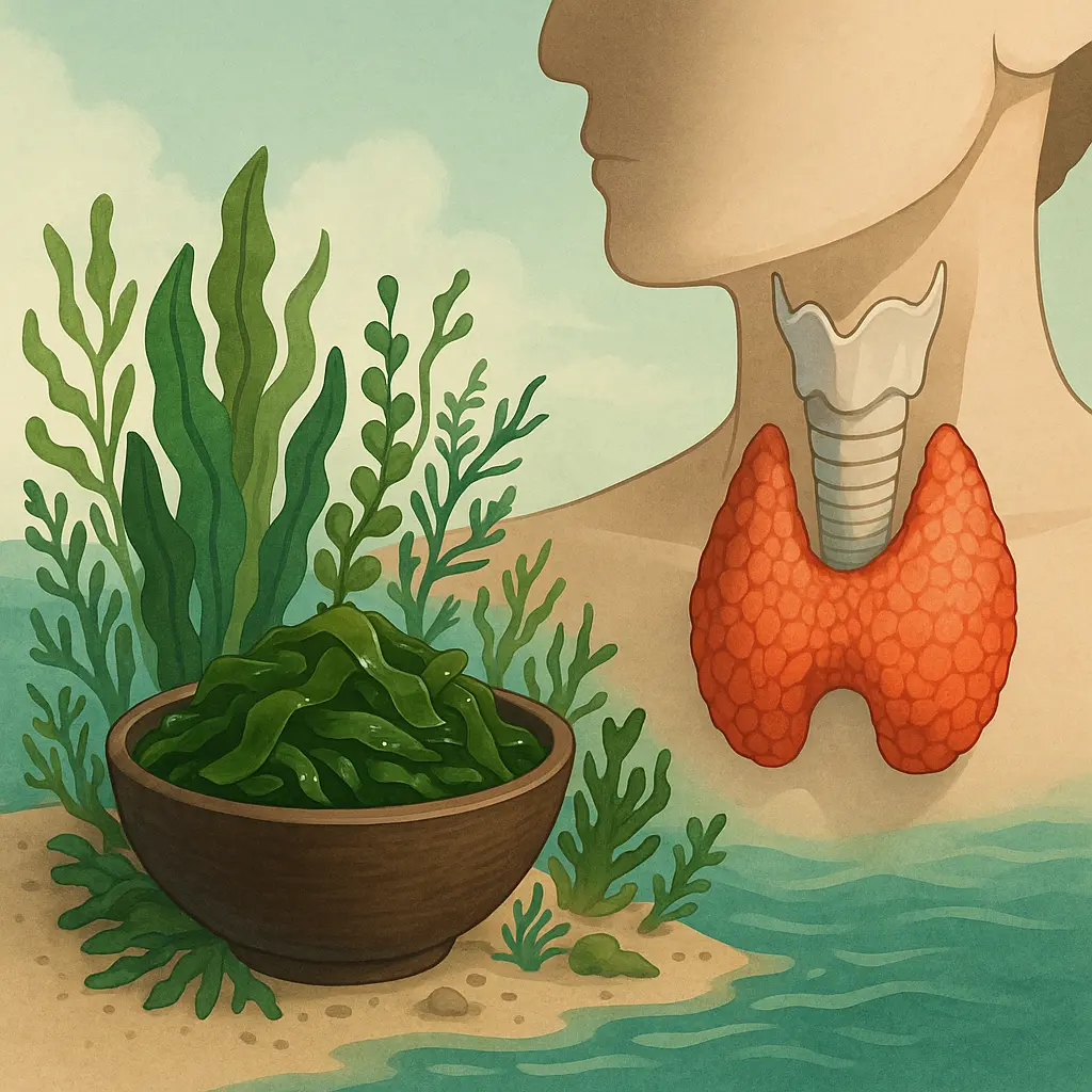 해조류-섭취가-갑상선-기능-유지에-도움이-되는-건강컨셉-일러스트