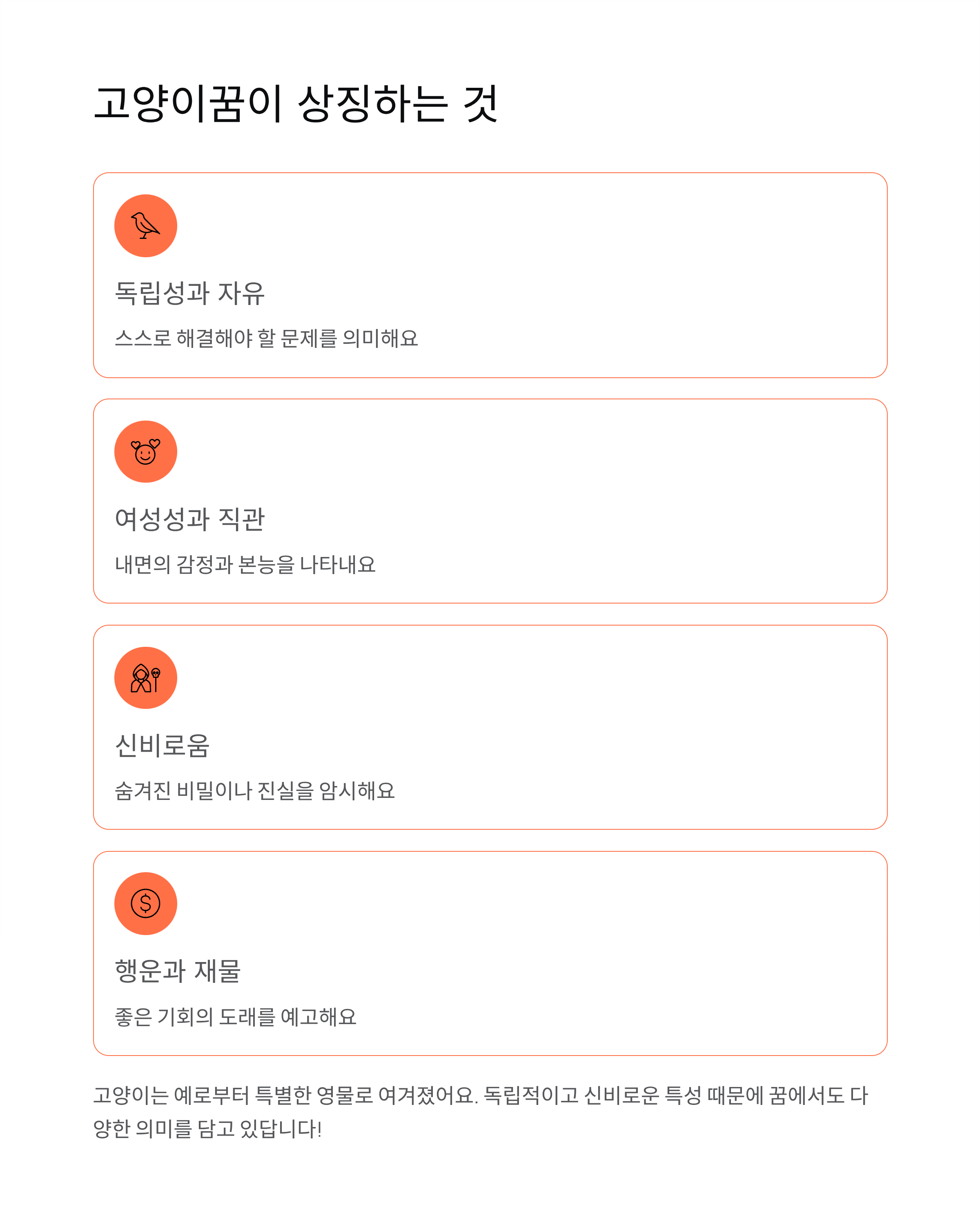 고양이꿈 해몽 완벽 가이드! 색깔별·상황별 의미 총정리