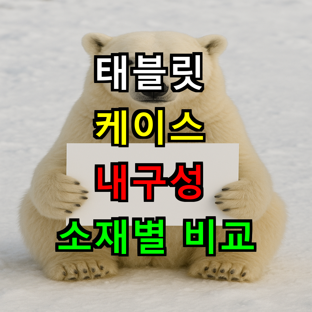 태블릿 케이스 내구성 소재별 비교