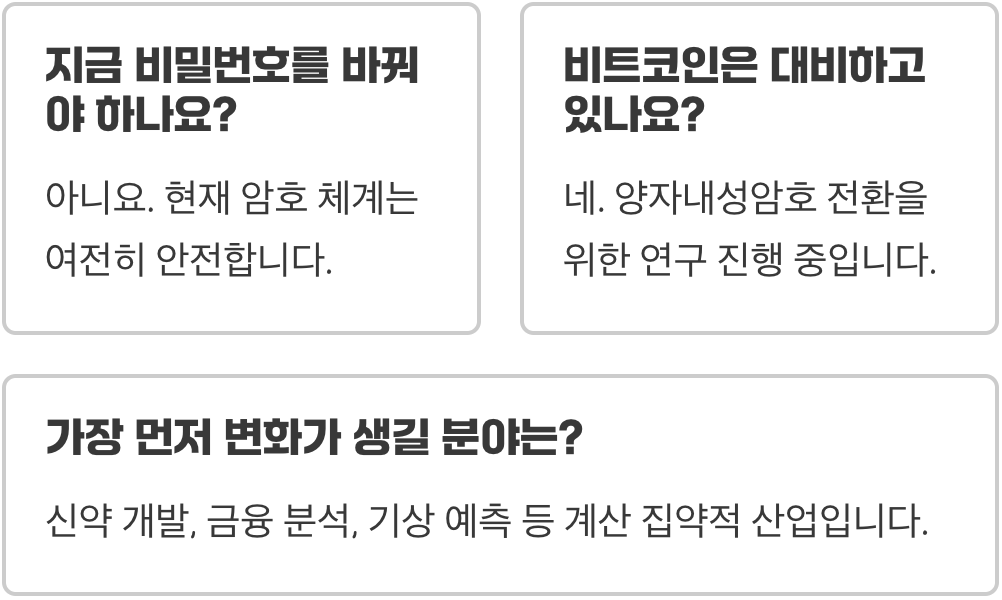 양자컴퓨터가 등장하면 비트코인과 모든 암호는 정말 끝장일까?