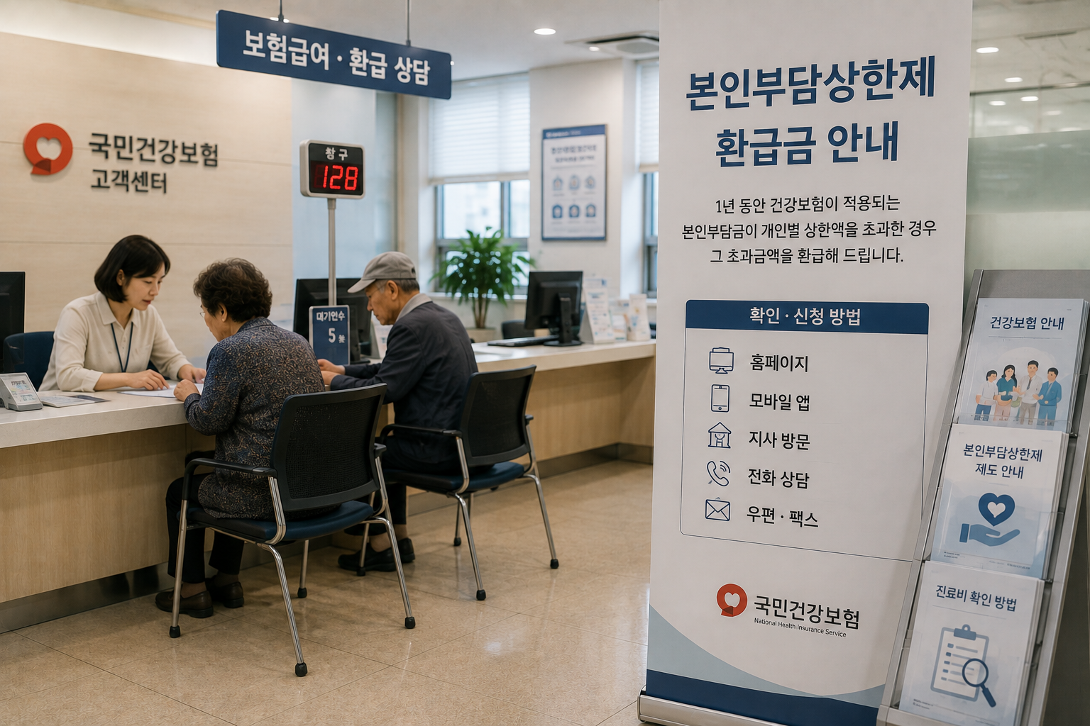 국민건강보험 상담 창구 풍경