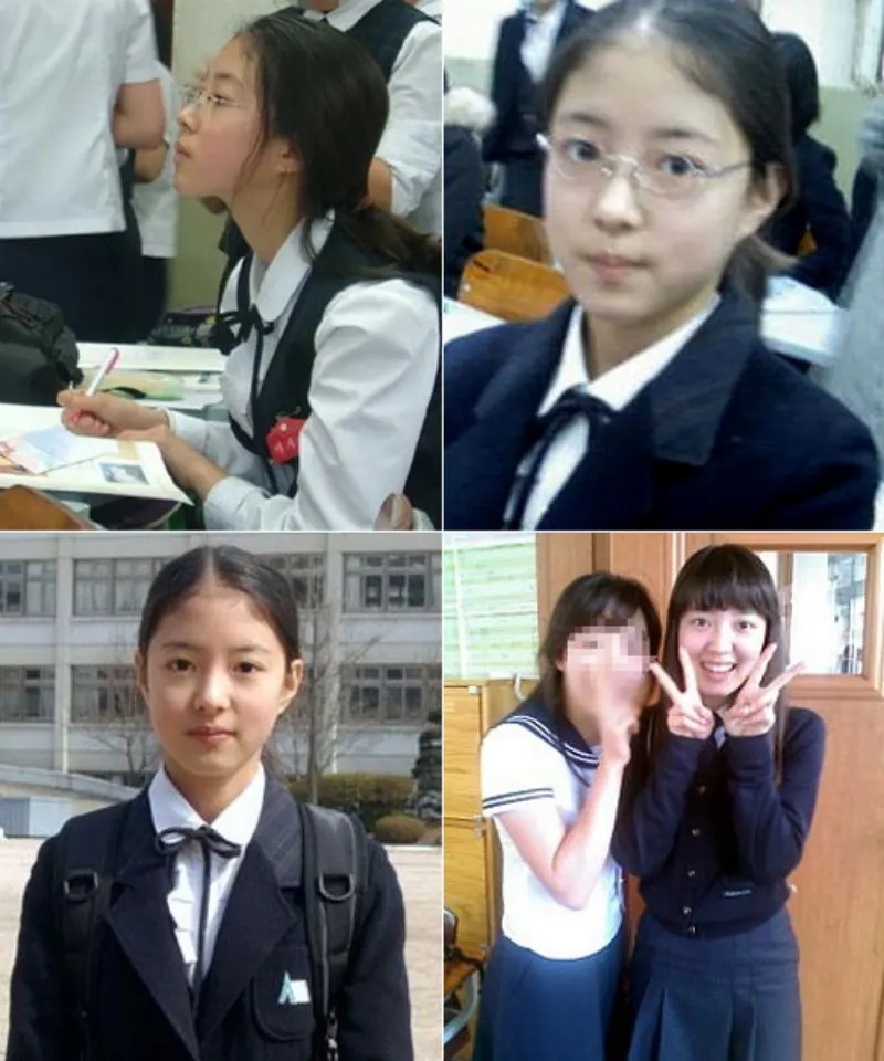 학창시절 교복을 입고 있는 이세영