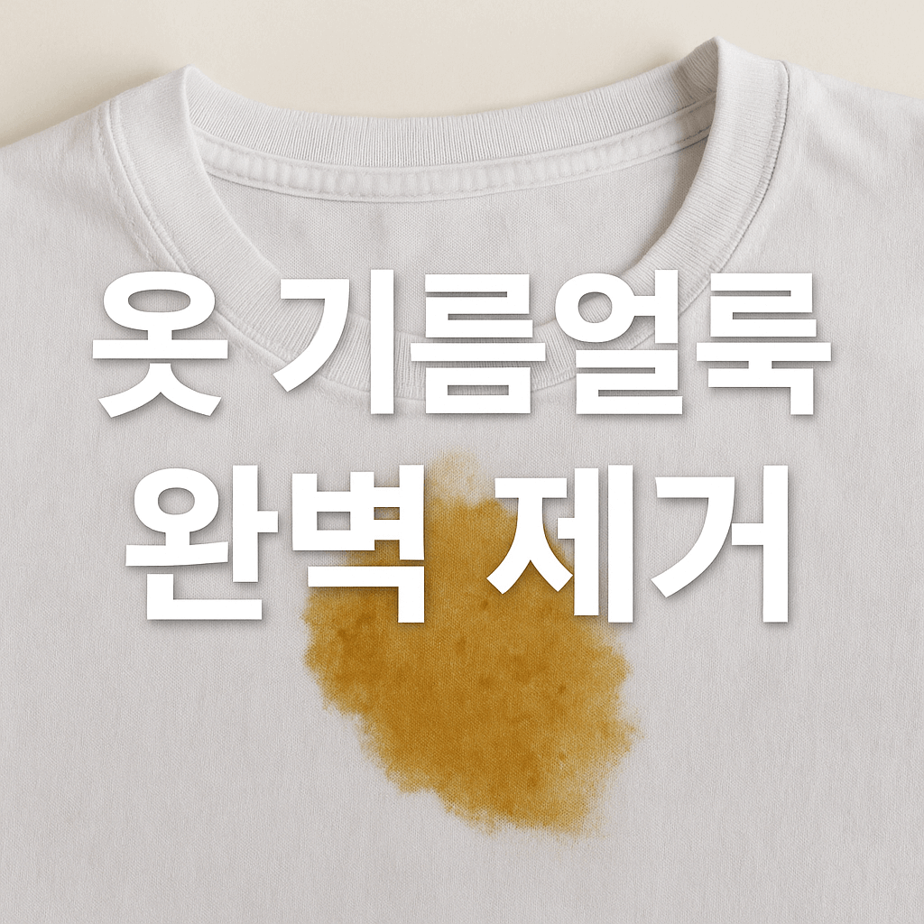 옷 기름얼룩 완벽 제거