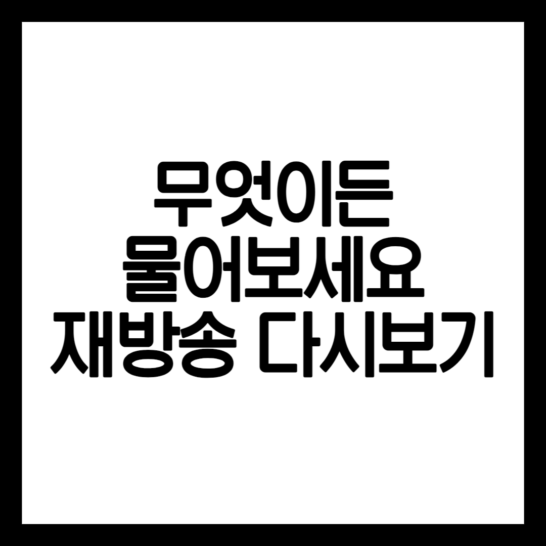 무엇이든 물어보세요 프로그램 설명