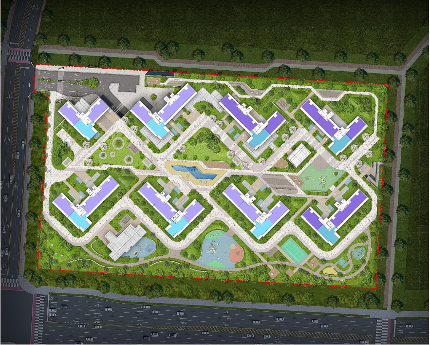 영종하늘도시 A33블록 공공분양 - 단지배치도