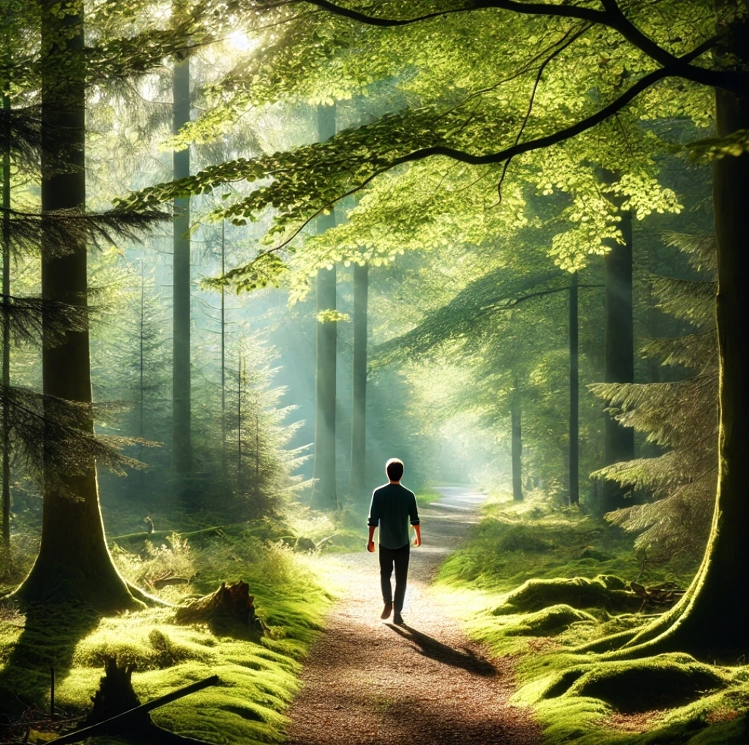 자연 속에서 평온한 분위기를 느낄 수 있는 장면