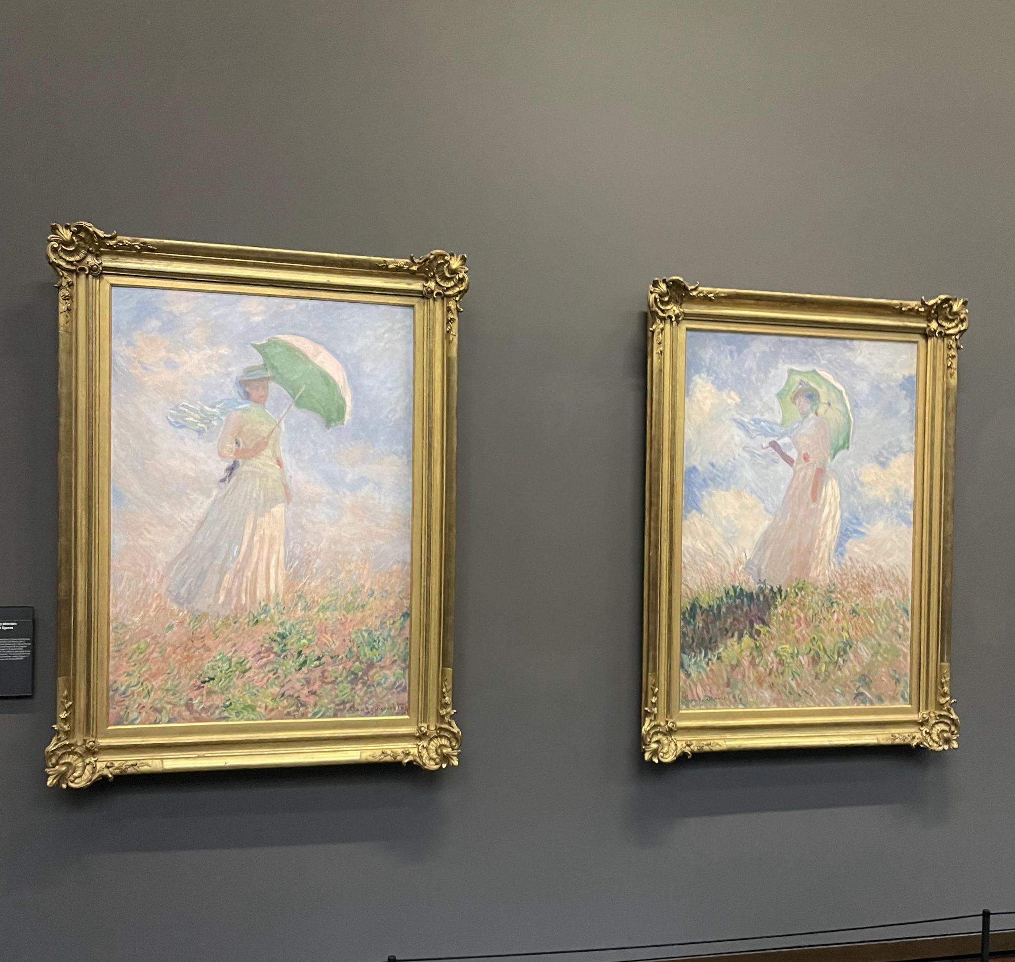 Essai de figure en plein air : femme à l'ombrelle tournée ver la droite / Essai de figure en plein air : femme à l'ombrelle tournée ver la droite, huile sur toile, 1896.