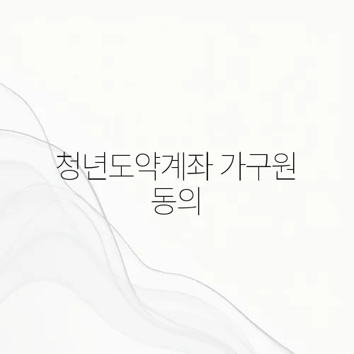 청년도약계좌 가구원 동의
