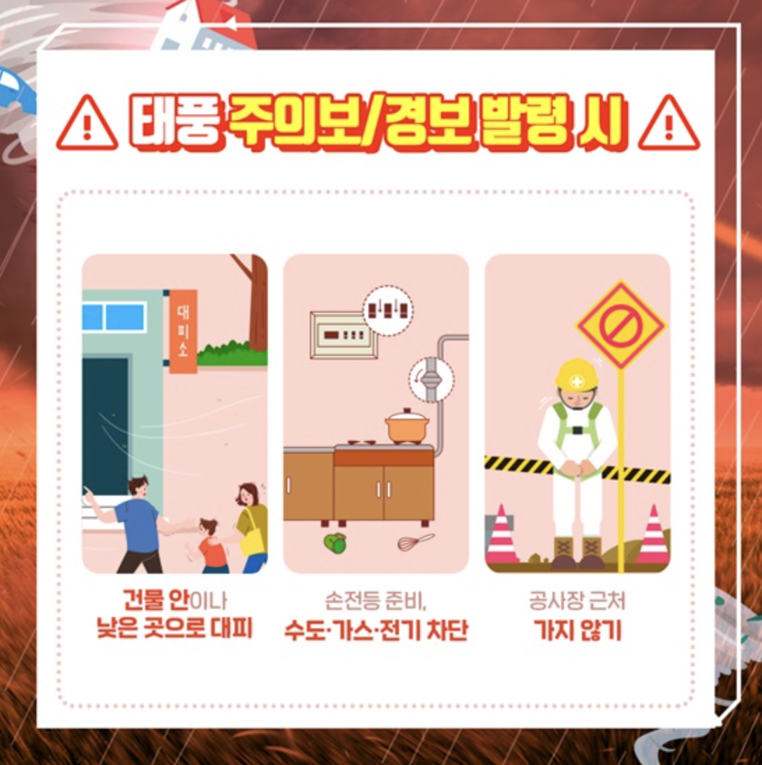 태풍 주의보 대비 요령