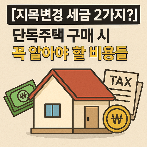단독주택 구매 세금, 지목변경 취득세, 농지보전부담금, 산지전용부담금, 지목변경 비용, 취득세 계산법, 개발부담금, 단독주택 세금 가이드, 공시지가 상승, 재산세 납부 시기, 생애 최초 주택 취득세 감면, 주택 관련 세금, 건축허가 관련 세금, 토지 지목변경 절차, 원시취득 세율, 주택 구매 시 주의사항, 부동산 세금 종류, 단독주택 계약서 특약, 부동산 세금 전문가 상담, 주택 세금 총정리