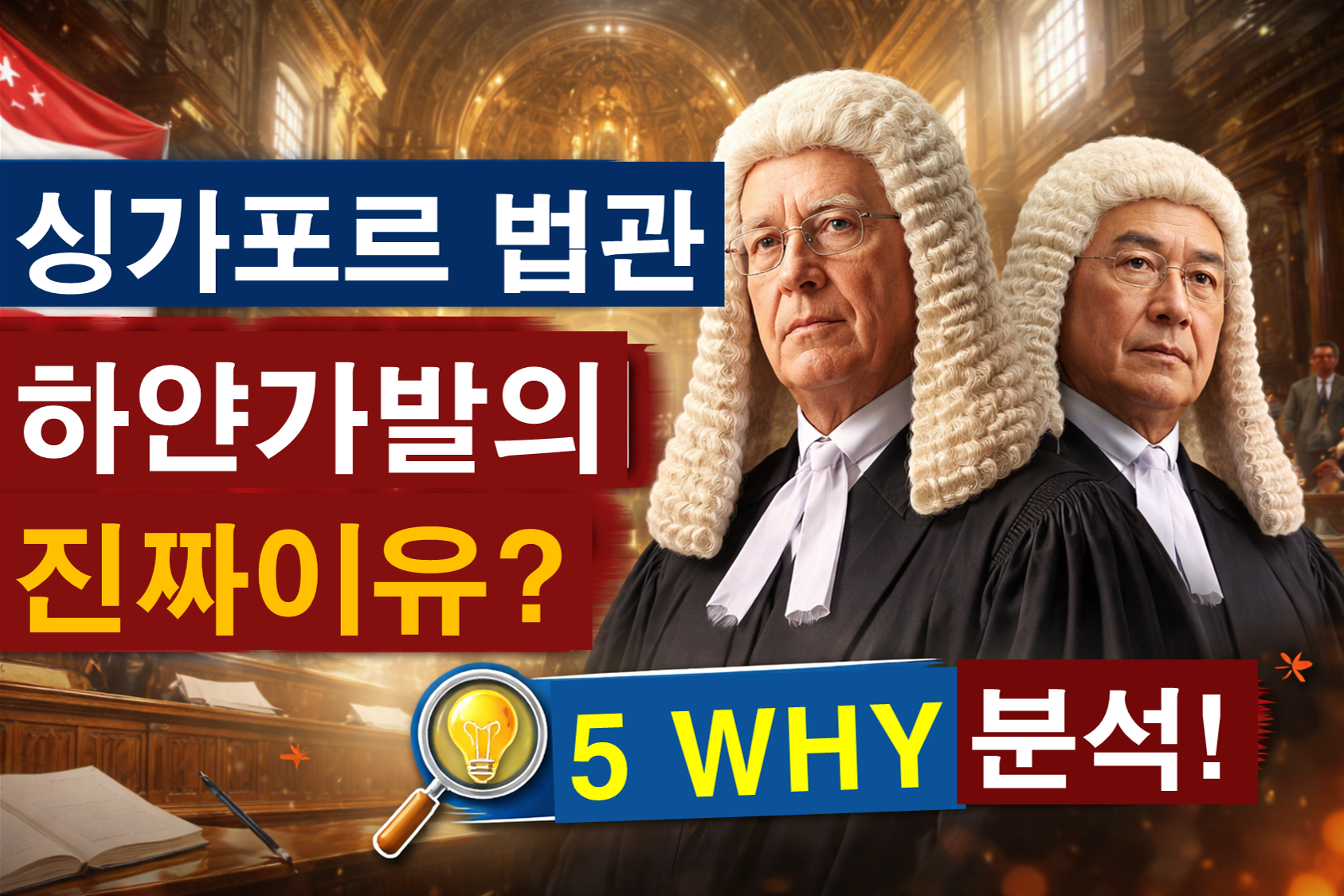 싱가포르 법관 하얀 가발의 진짜 이유