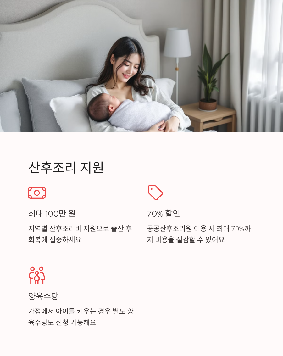 출산 후 필수 복지 혜택 TOP 7: 부모급여부터 산후조리비까지