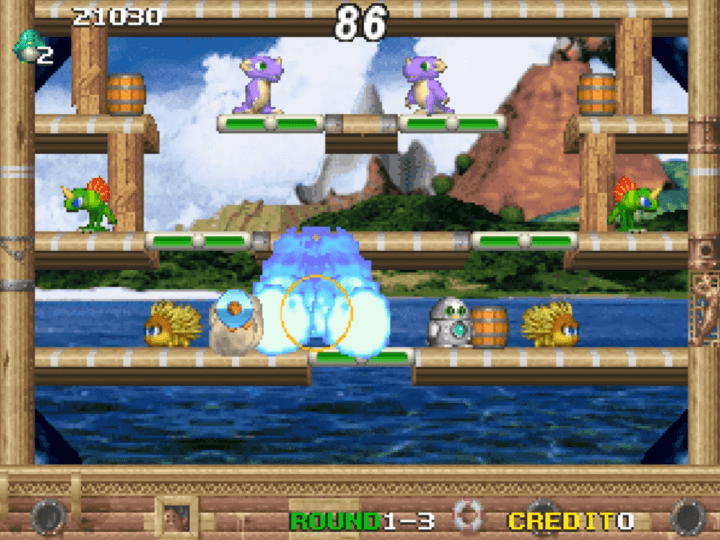 폭탄-아이템을-설치하여-터트리는-화면